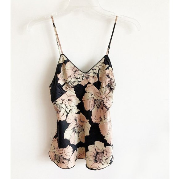 kenzie Tops - Kenzie 100% Floral Silk Zipper Camisole Sz 2